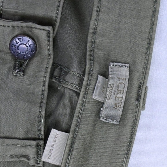 J.CREW 28 Skinny Olive Green Brushed Stretch Denim Jeans - Picture 3 of 7